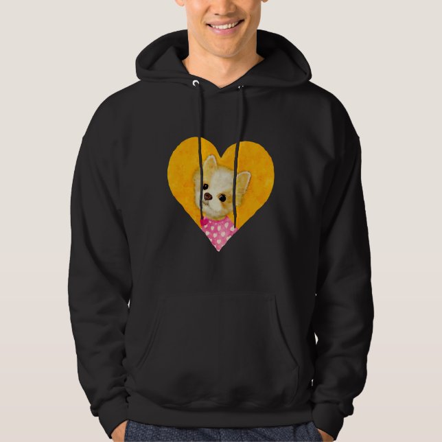 Veste À Capuche Amour Poméranien 14 (Devant)
