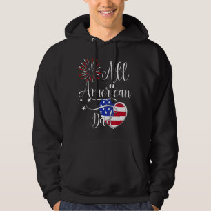 Veste À Capuche Amour Tous American Papa Papa Papa Drapeau América