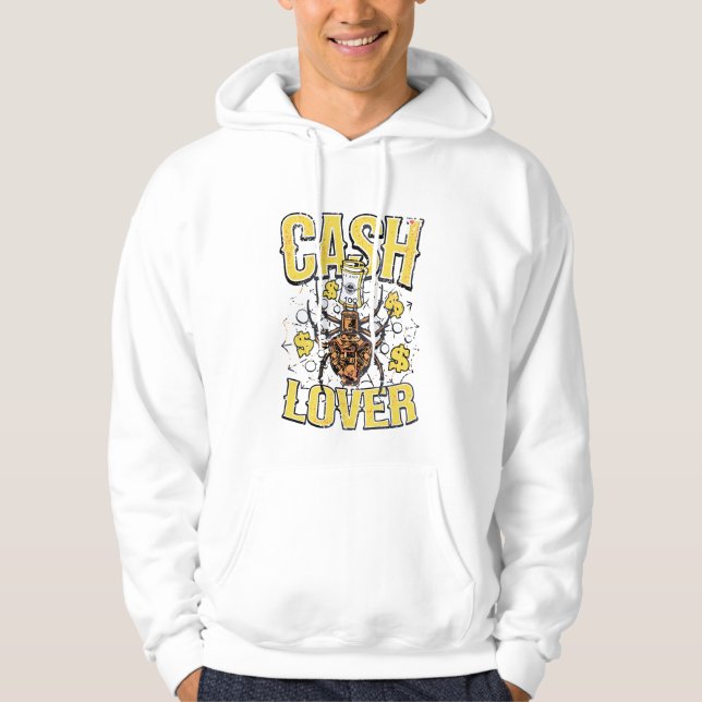 Veste À Capuche Amoureux de l'argent Entrepreneur Citation (Devant)