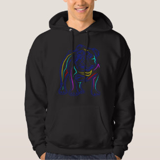 Veste À Capuche Amoureux des Bulldogs Anglais Dessin Artistique Bo