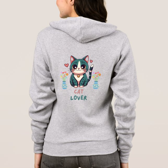 Veste À Capuche Amoureux des chats (Dos)
