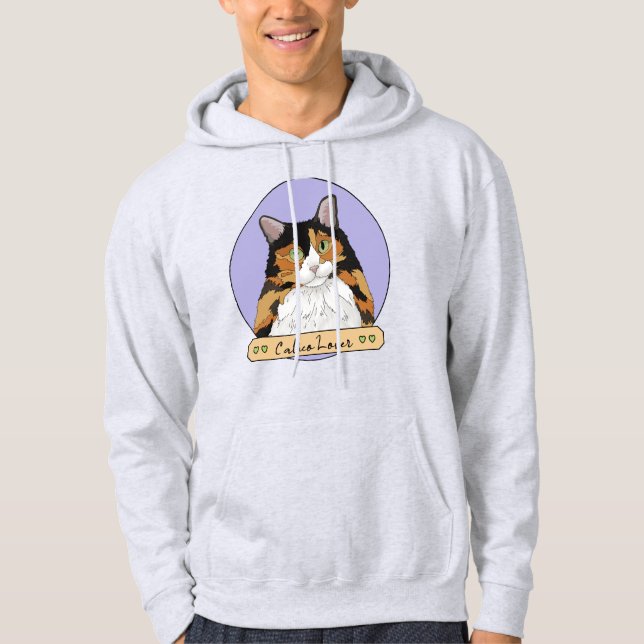 Veste À Capuche Amoureux des chats Calico (Devant)