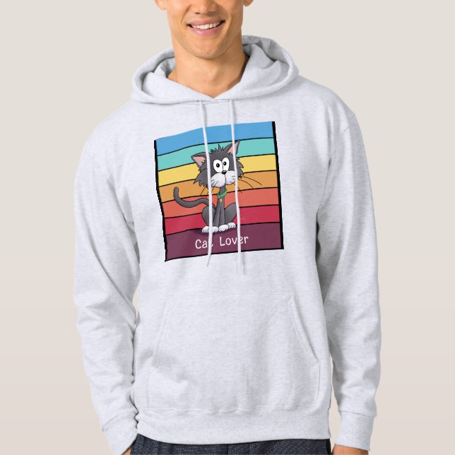 Veste À Capuche Amoureux des chats festif (Devant)