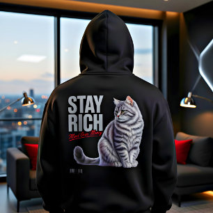 Veste À Capuche Amoureux des chats Motivation drôle pour l'argent