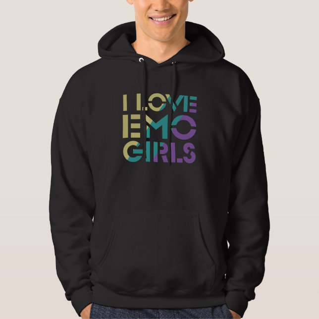 Veste À Capuche Amoureux d'une fille EMO Accessoires pour fille EM (Devant)