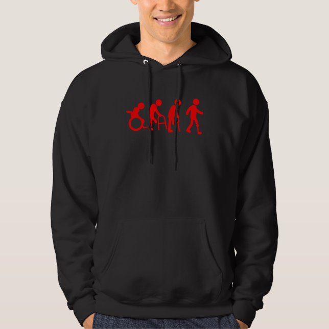 Veste À Capuche Amputé Évolution de prothèse Mignon Handicap (Devant)
