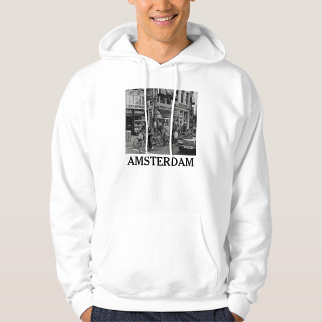 Veste À Capuche Amsterdam Hollande motards vintage (Devant)