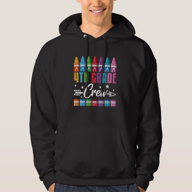 Veste À Capuche Amusant 4e année d'équipage élèves de 4e année Ret (Devant)