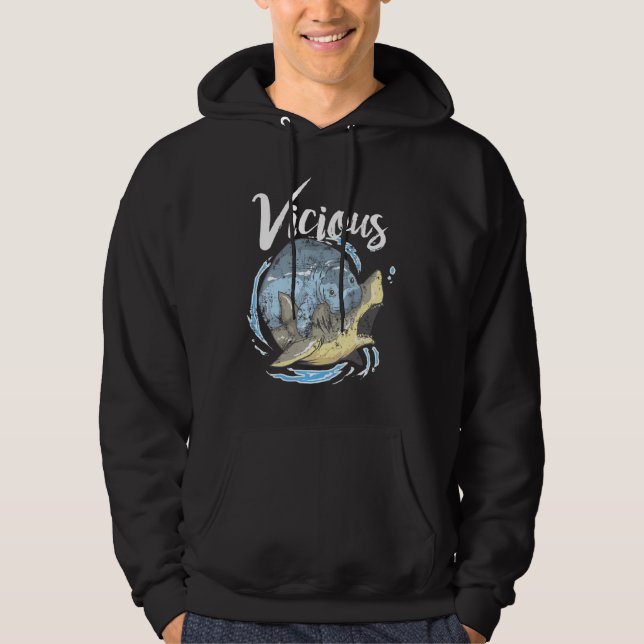 Veste À Capuche Amusant combat de requins Manatee (Devant)