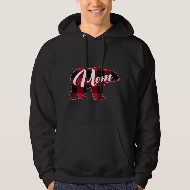 Veste À Capuche Amusant Rouge Plaid Chaussure d'ours de Buffalo, A (Devant)