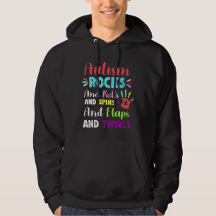 Veste À Capuche Amusants Autisme Roches Rouleaux Fils Flaps & T