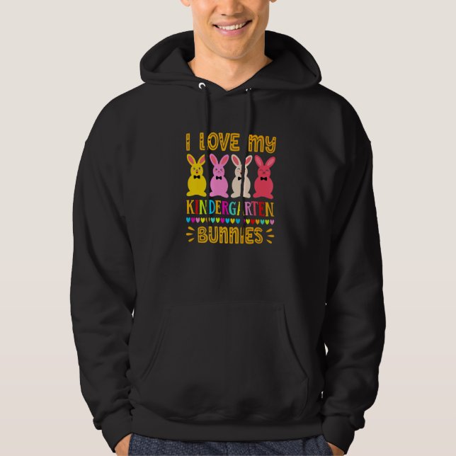 Veste À Capuche Amusants Pâques Enseignant Enseignant J'Aime Ma ma (Devant)