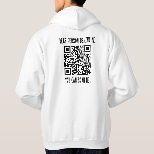 Veste À Capuche Analyser mon code QR pour un démarrage motivant (Dos)