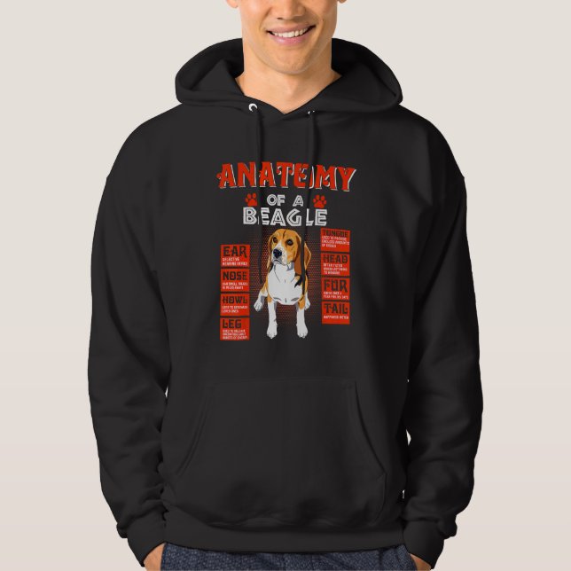 Veste À Capuche Anatomie Des Chiens Beagles (Devant)