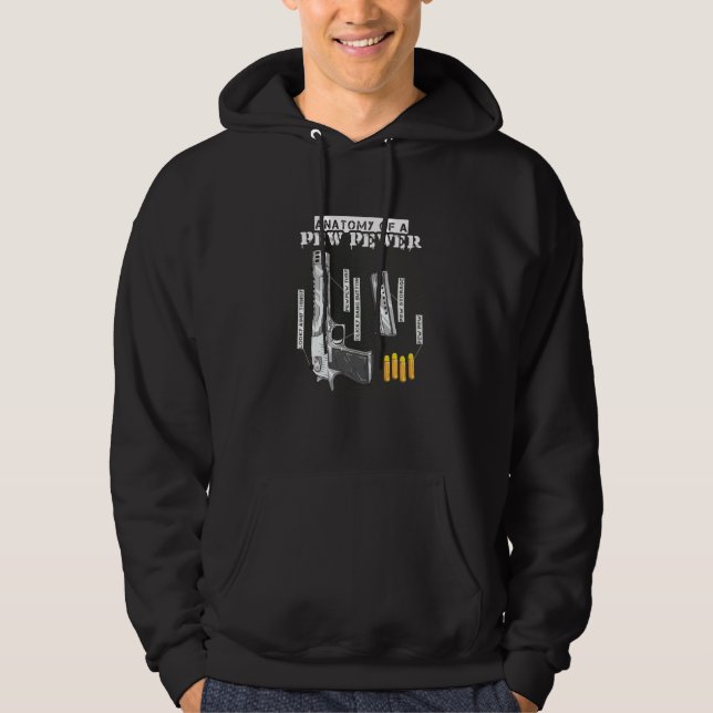 Veste À Capuche Anatomie D'Un Mème D'Amendement De Pew Pewer Ammo  (Devant)