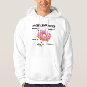 Veste À Capuche Anatomie D'Une Donut Douce Délicieuse Donut