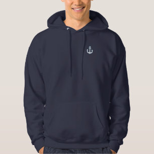 Veste À Capuche ancre blanche marine de mode
