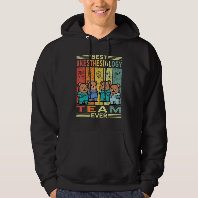 Veste À Capuche Anesthésiologiste Associés d'anesthésiologie Équip (Devant)
