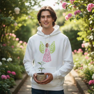 Veste À Capuche Ange rose Verte Ailes Vertes Spirituel Décoratif