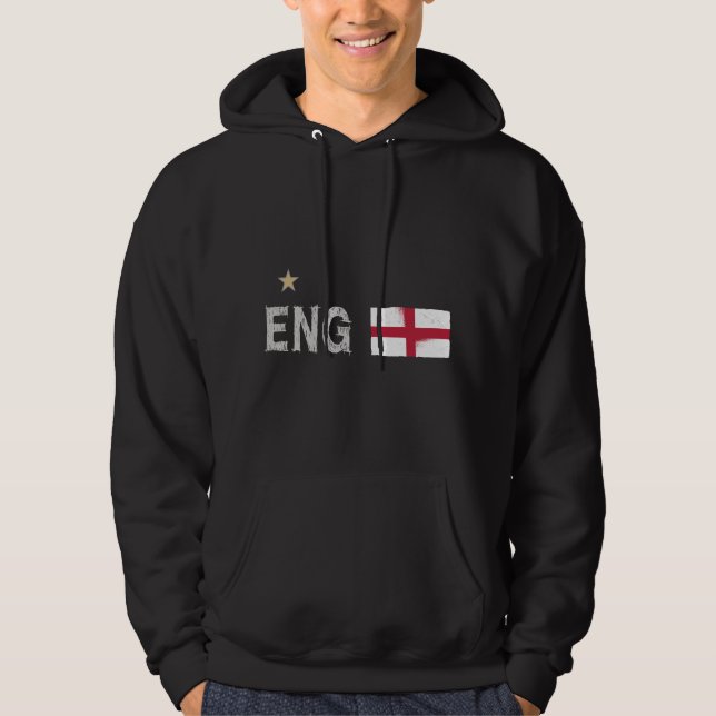 Veste À Capuche Angleterre Fan Shirt Anglais Drapeau (Devant)