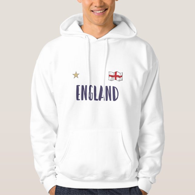 Veste À Capuche Angleterre Fan Shirt Anglais Drapeau (Devant)