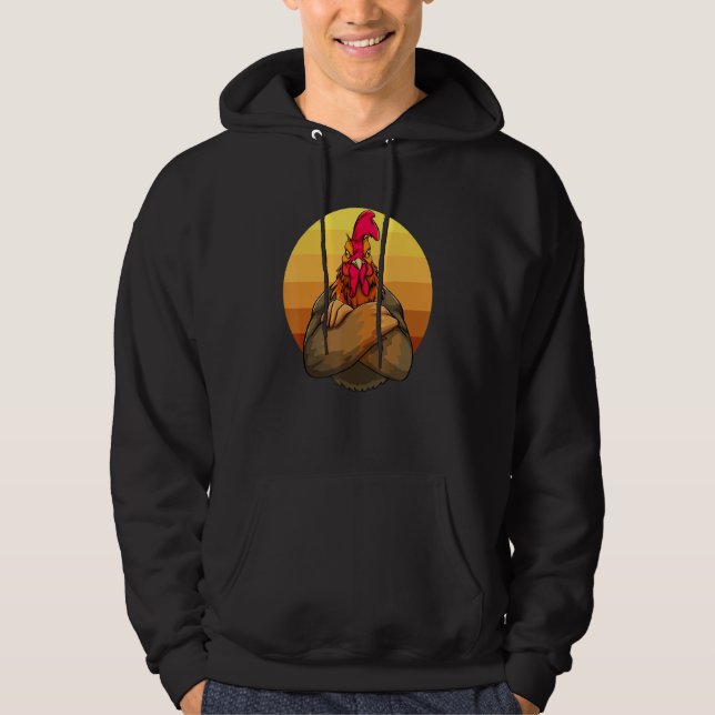 Veste À Capuche Angry Rooster Sunset  Women Rude Hen Love 1 (Devant)