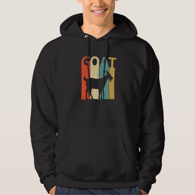 Veste À Capuche Animal de chèvre mûre (Devant)