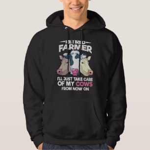 Veste À Capuche Animal De Ferme Fermier Retraité Je Vais Juste Pre