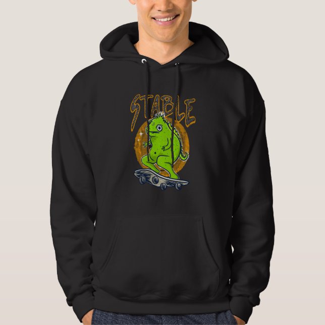 Veste À Capuche Animal de skateboarding mignon  (Devant)