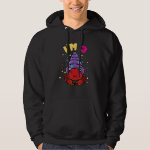 Veste À Capuche Animal marin Im 3 Crabe ermite 3e anniversaire