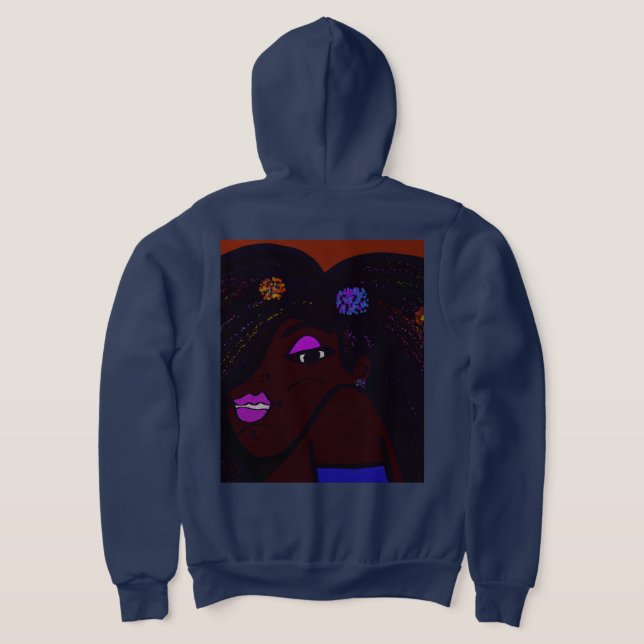 Veste À Capuche Animation de femme de couleur (Couchage Retour)