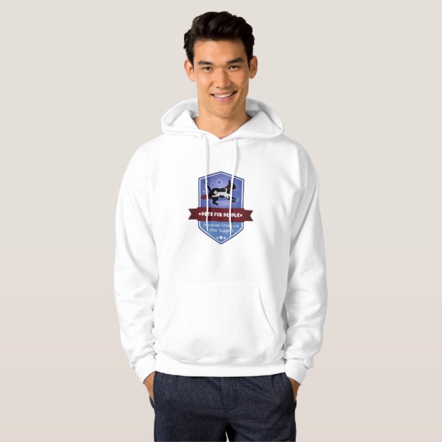 Veste À Capuche Animaux à fourrure parce que l'amour est à quatre  (Devant entier)