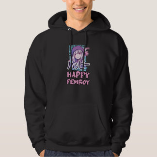 Veste À Capuche Anime Happy Femboy avec Happy en japonais - Cute &