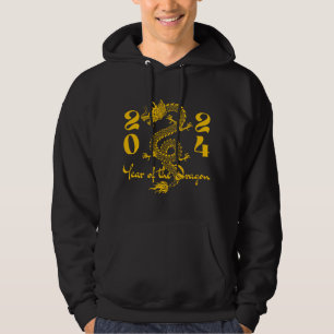 Veste À Capuche Année du Dragon en Or