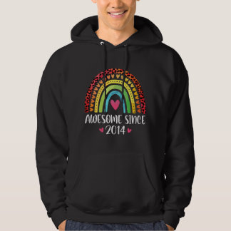 Veste À Capuche Anniversaire 7 Ans Génial depuis 2014 Arc-en-ciel
