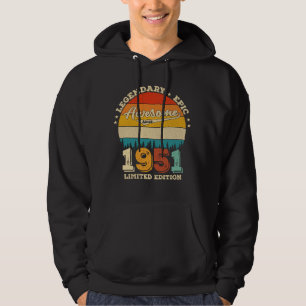 Veste À Capuche anniversaire de 74 ans 1951 Magnifique 74e anniver