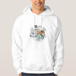 Veste À Capuche Anniversaire de petit-fils minimaliste moderne