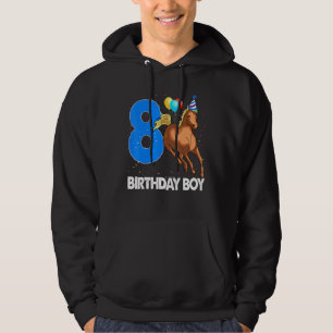 Veste À Capuche Anniversaire Garçon 8 Équitation cavalier Horse Lo