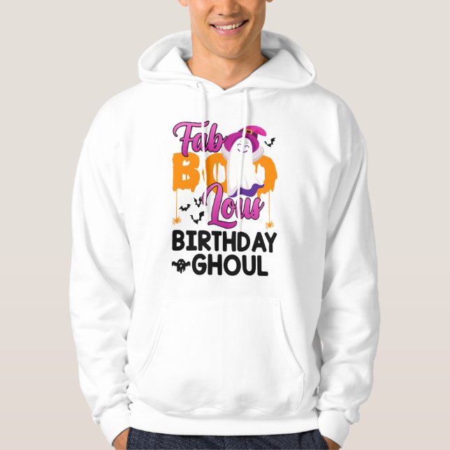 Veste À Capuche Anniversaire Ghoul Halloween Filles Filles Fab Boo (Devant)