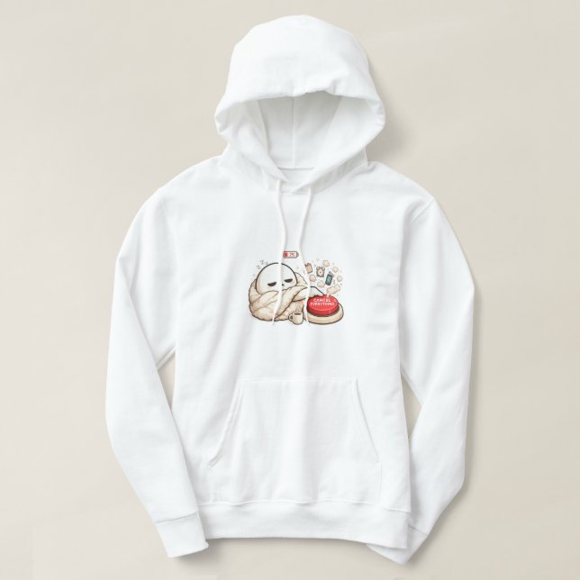 Veste À Capuche Annuler Tout 2% de batterie  (Design devant)