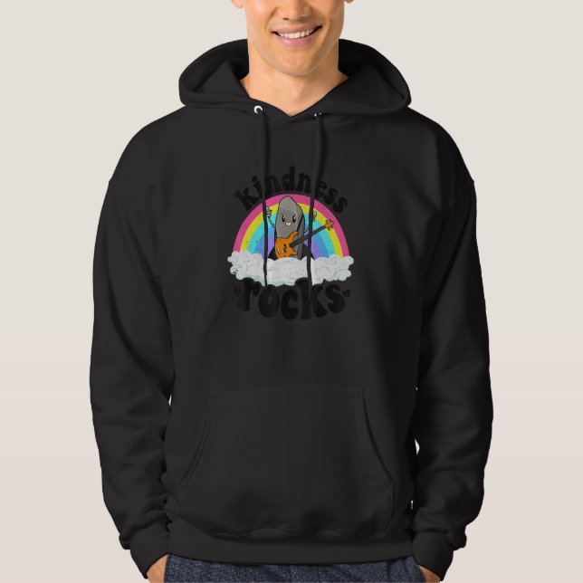 Veste À Capuche Anti Bullying Rainbow Hippie Music Teacher Kindnes (Devant)