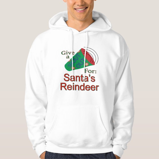 Veste À Capuche Appel pour les rennes du Père Noël (Devant)