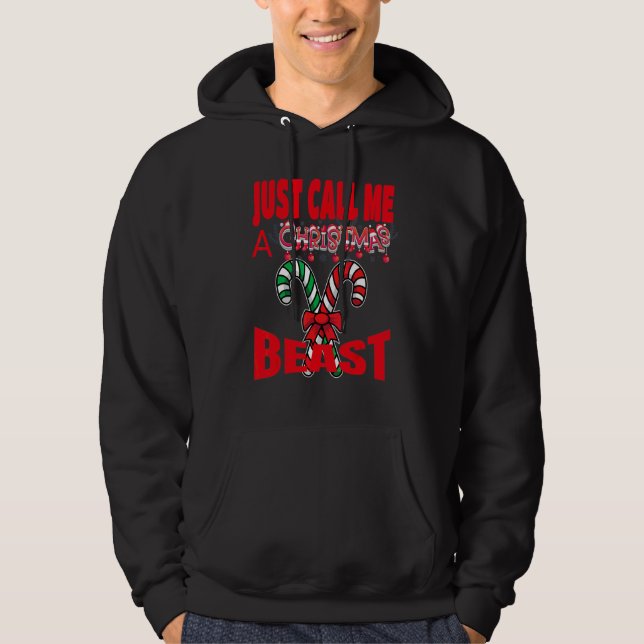 Veste À Capuche Appelez simplement une bête de Noël avec de jolies (Devant)