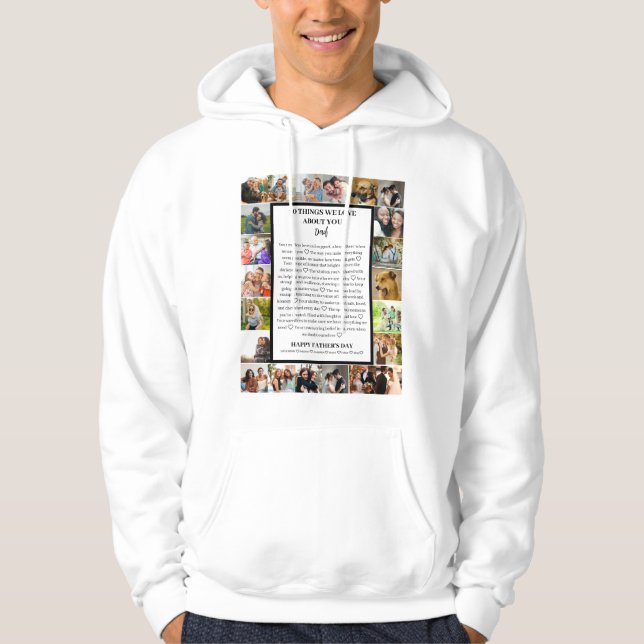 Veste À Capuche Appréciation de papa | Fête des pères 22 Collage p (Devant)