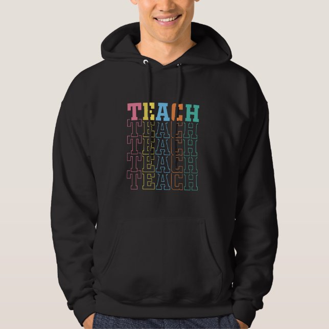 Veste À Capuche Apprendre Compassion Confiance, Mignonne Enseignan (Devant)