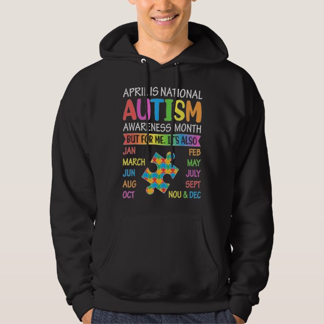 Veste À Capuche April is National Autism Awareness Month Kids Boy  (Devant)