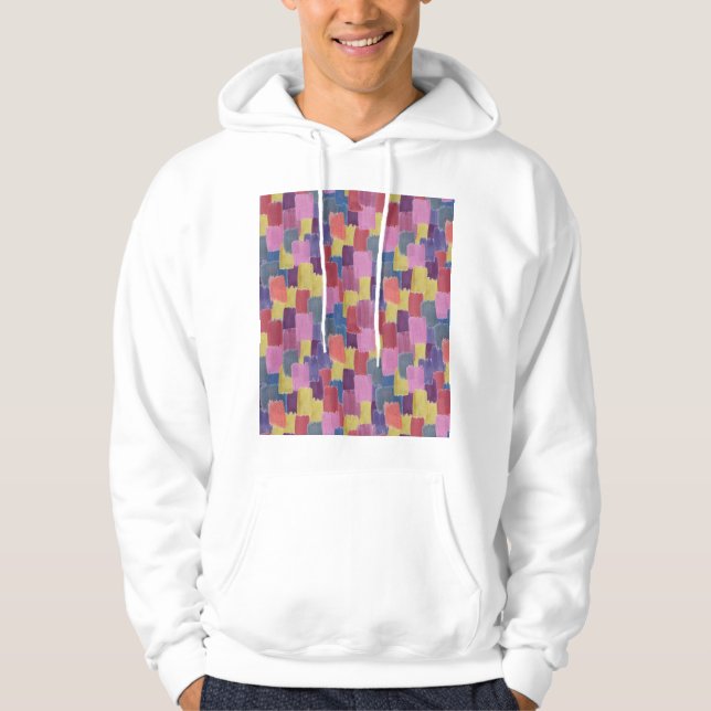 Veste À Capuche Aquarelle Abstraite : arrière - plan de splash san (Devant)