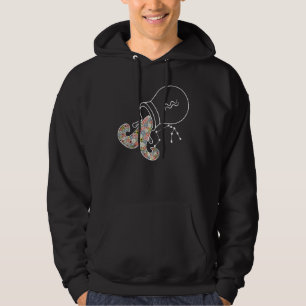 Veste À Capuche Aquarius Hippie Zodiac Fleurs Paix Amour Unité