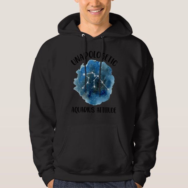 Veste À Capuche Aquarius Zodiac Constellation Femmes A (Devant)