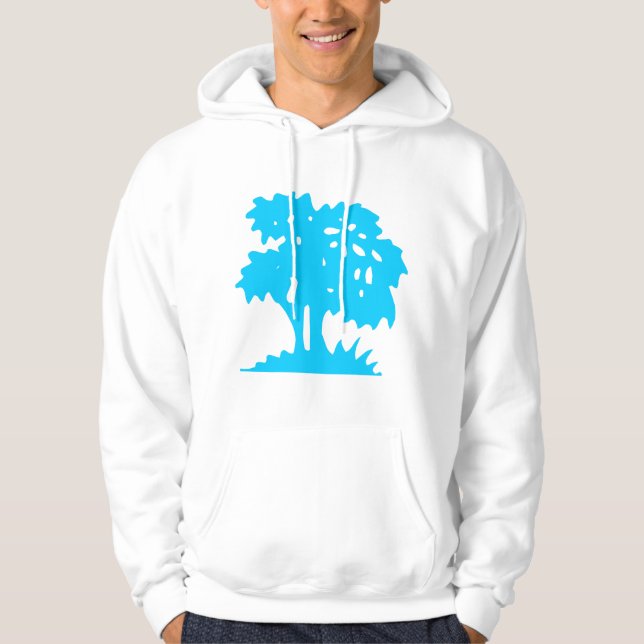 Veste À Capuche Arbre à dessin - bleu ciel (Devant)